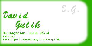 david gulik business card